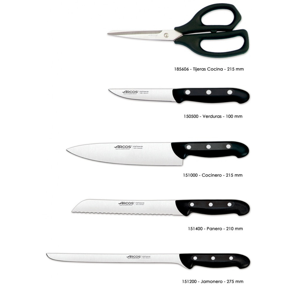 Набір ножів з 5-ти предметів  з підставкою Maitre Arcos  (152100)