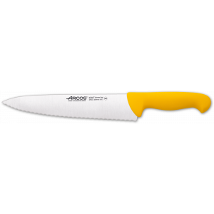 Нож поварской 250 мм зубчатый 2900 желтый Arcos  292210