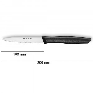 Ніж для чищення овочів 100 мм зубчатий чорний Nova Arcos  188610 Ніж для чищення овочів 100 мм зубчатий чорний Nova Arcos  188610