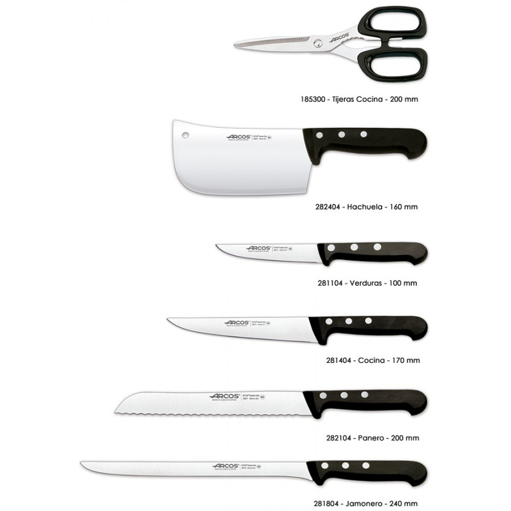 Набір ножів із 6-х предметів з підставкою Universal Arcos  (285100)