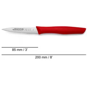 Нож для чистки овощей 85 мм красный Nova Arcos  188522