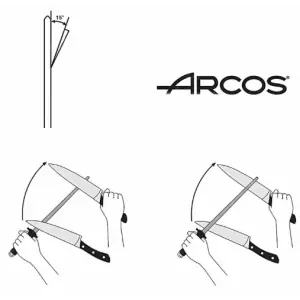 Мусат 30 см зі синьою ручкою Arcos  278513