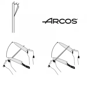 Мусат 30 см з червоною ручкою Arcos  278512